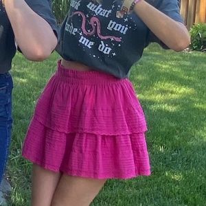 Day + Moon Hot Pink LoveShackFancy Inspired Skirt